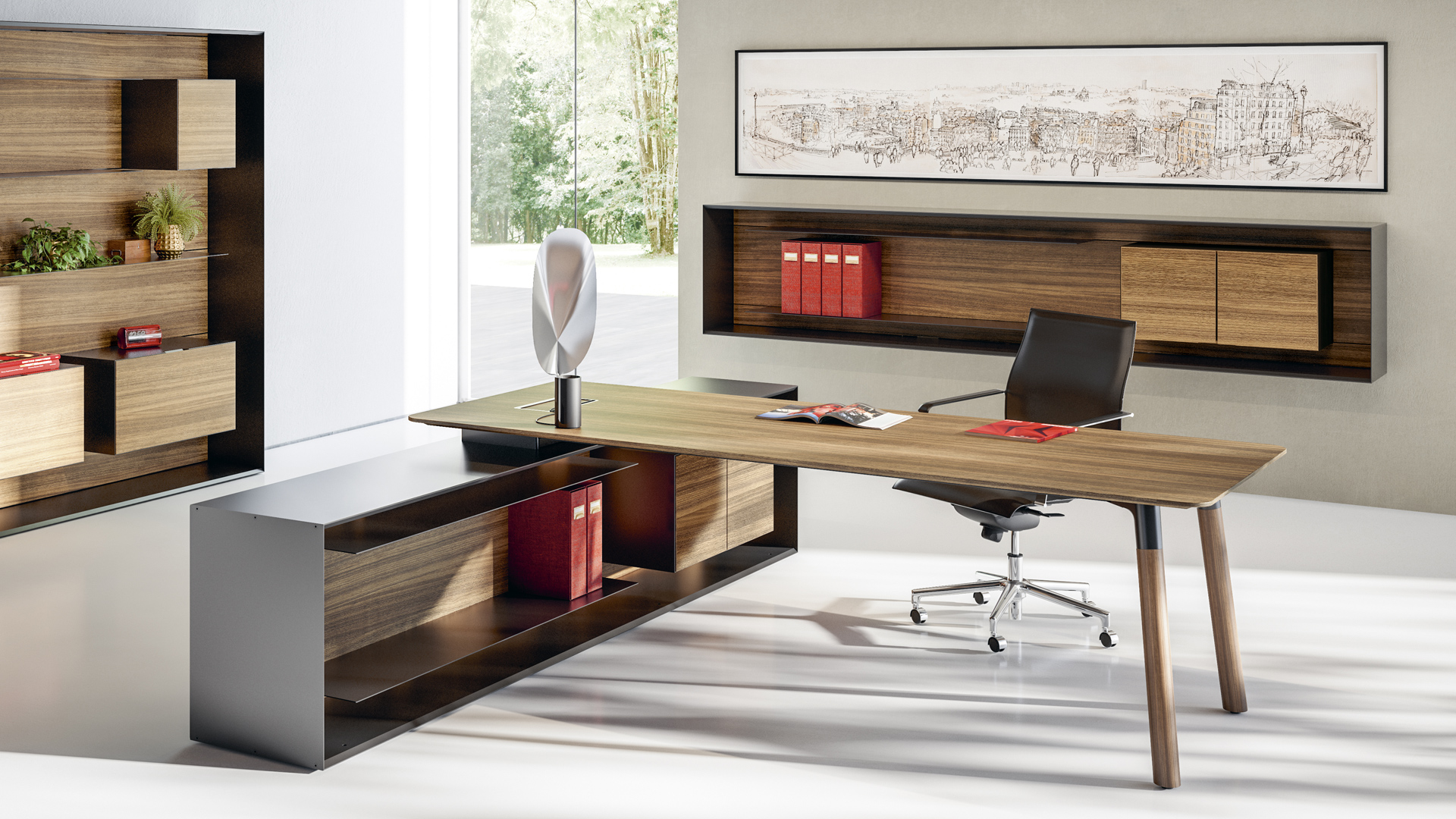 乐竞平台 - 储物|装饰架|办公家具|设计师家具|Outline 办公室书架/开放式木制书架