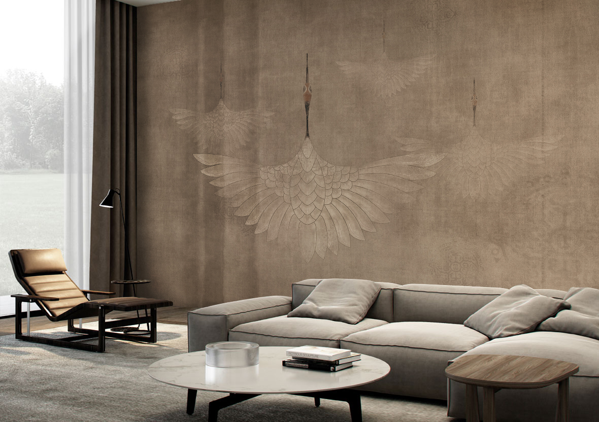 乐竞平台 - 附件|装饰画/墙饰|办公家具|设计师家具|鹤舞-原创定制壁画