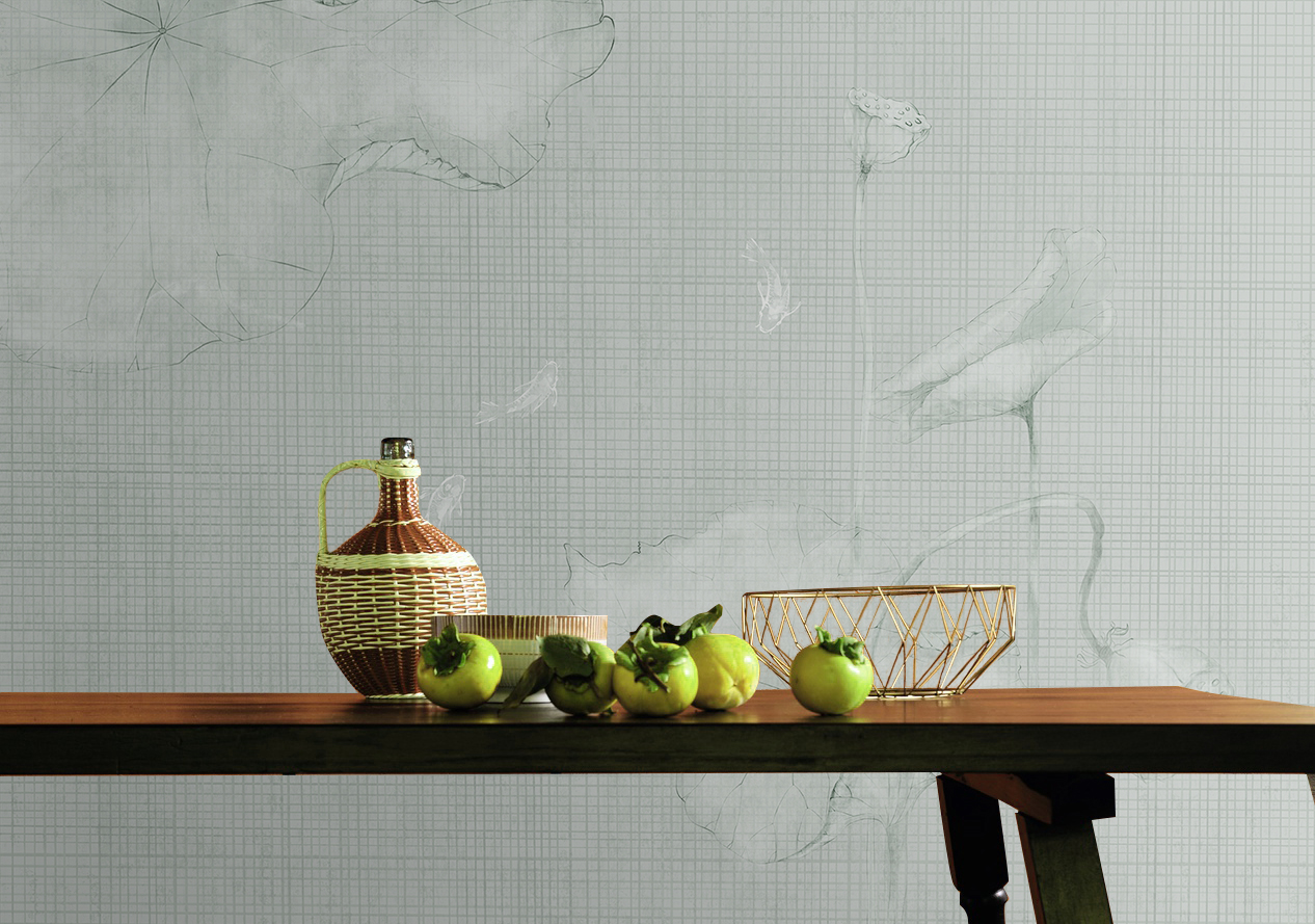 乐竞平台 - 附件|装饰画/墙饰|办公家具|设计师家具|荷韵-原创定制壁画