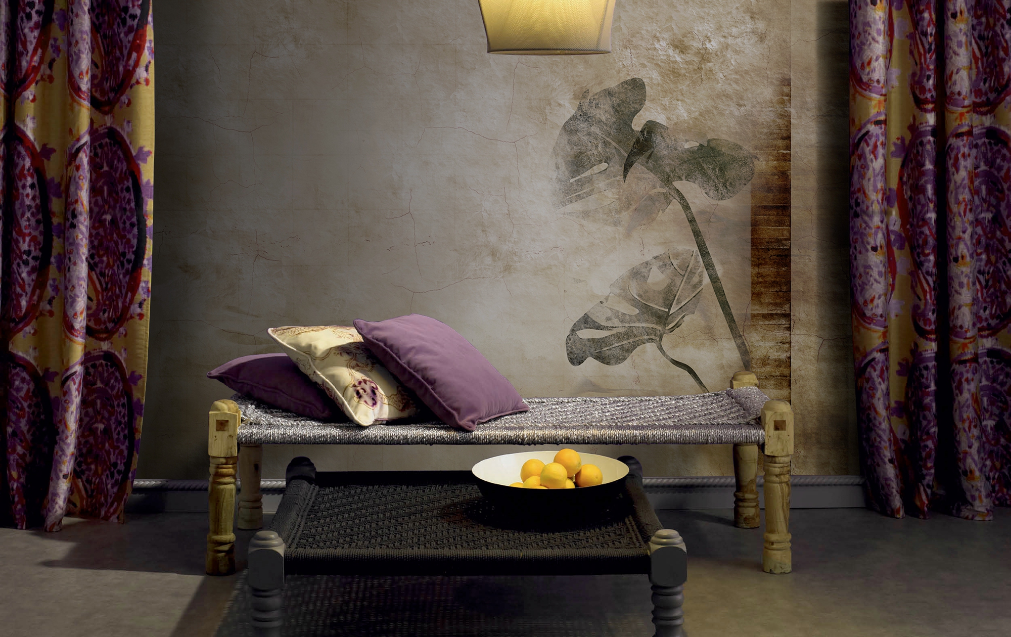 乐竞平台 - 附件|装饰画/墙饰|办公家具|设计师家具|龟背竹-原创定制壁画