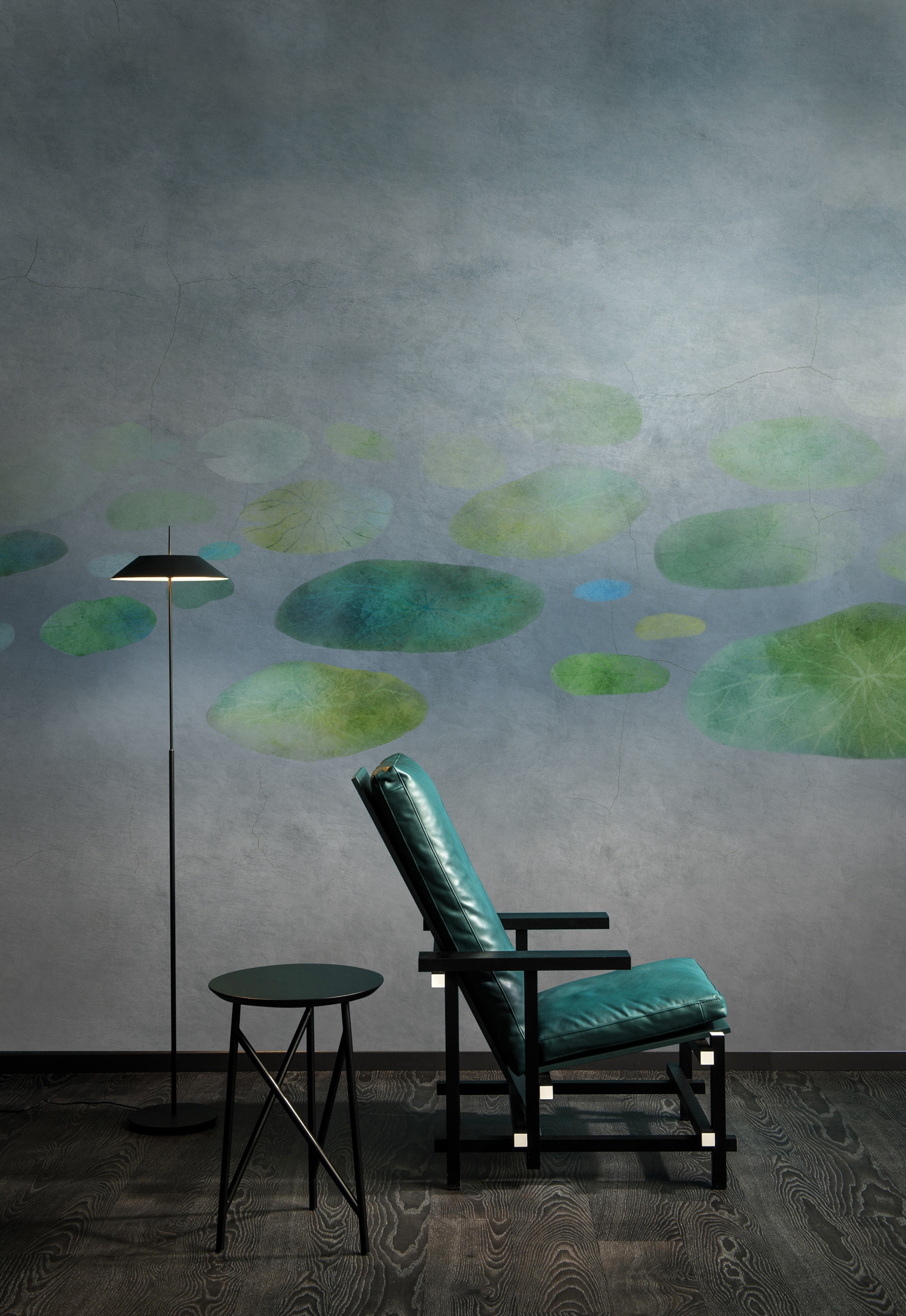 乐竞平台 - 附件|装饰画/墙饰|办公家具|设计师家具|荷塘-原创定制壁画