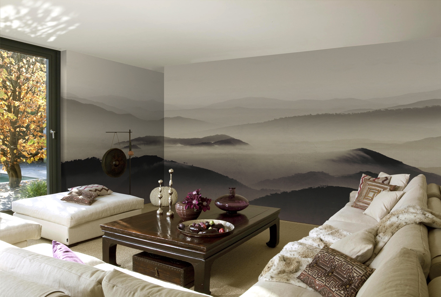 乐竞平台 - 附件|装饰画/墙饰|办公家具|设计师家具|山雾-原创定制壁画