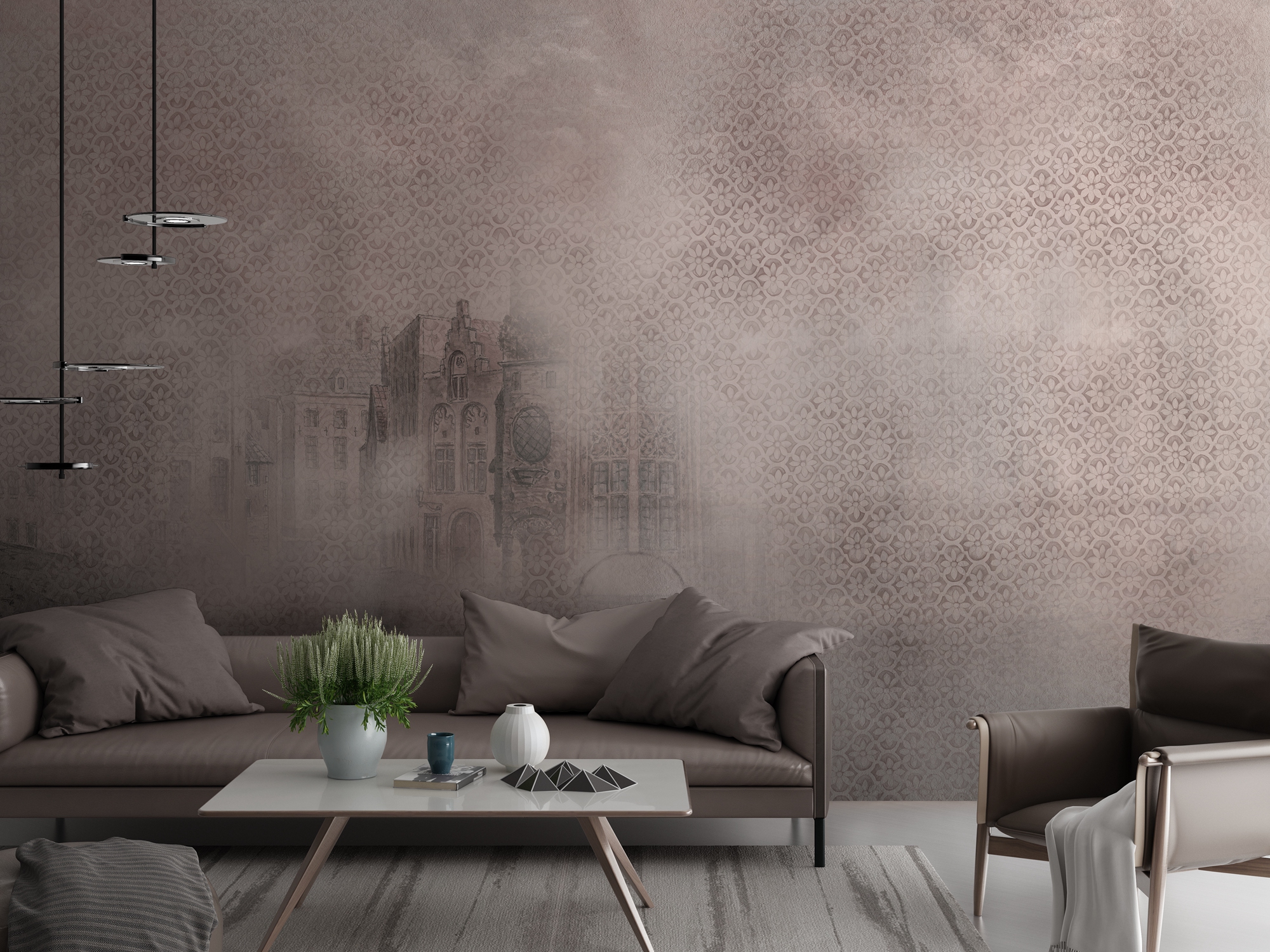 乐竞平台 - 附件|装饰画/墙饰|办公家具|设计师家具|小镇-原创定制壁画