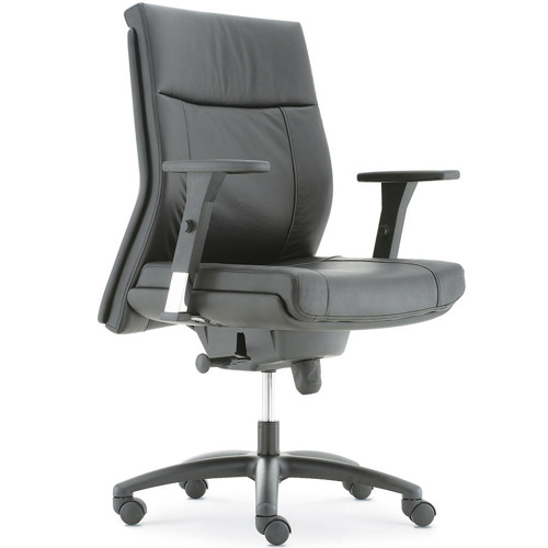 [办公椅|现代真皮中班椅|办公家具|设计师家具|中班椅]