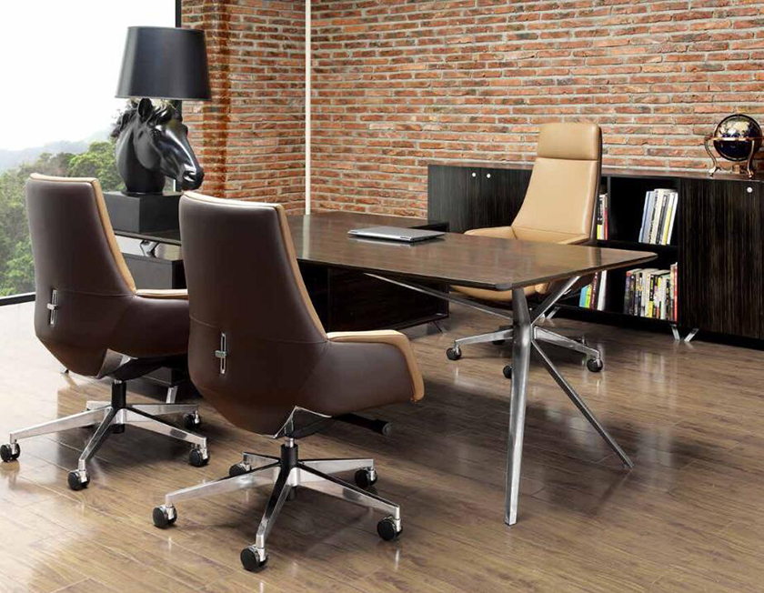 办公椅|现代真皮中班椅|办公家具|设计师家具|易