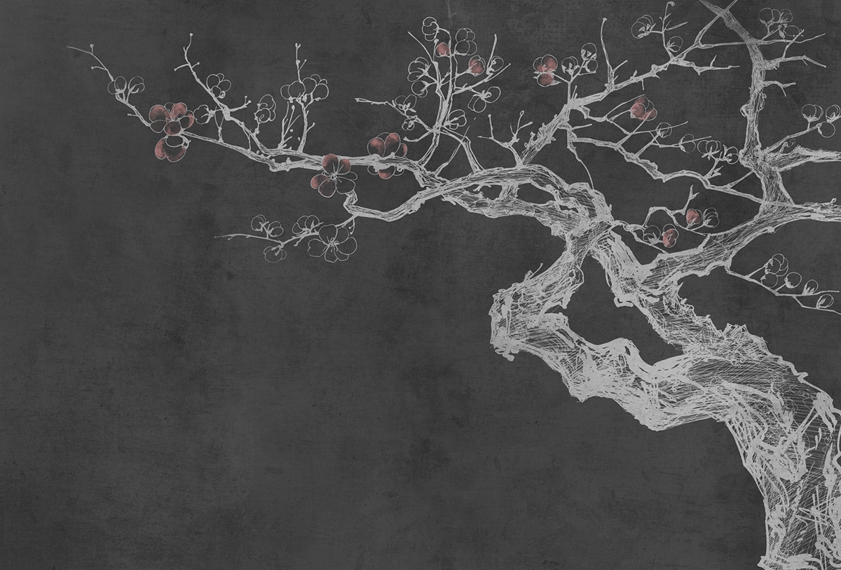 乐竞平台 - 附件|装饰画/墙饰|办公家具|设计师家具|梅Ⅱ-原创定制壁画