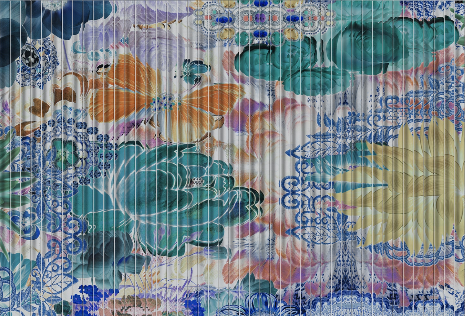 乐竞平台 - 附件|装饰画/墙饰|办公家具|设计师家具|镜中花-原创定制壁画