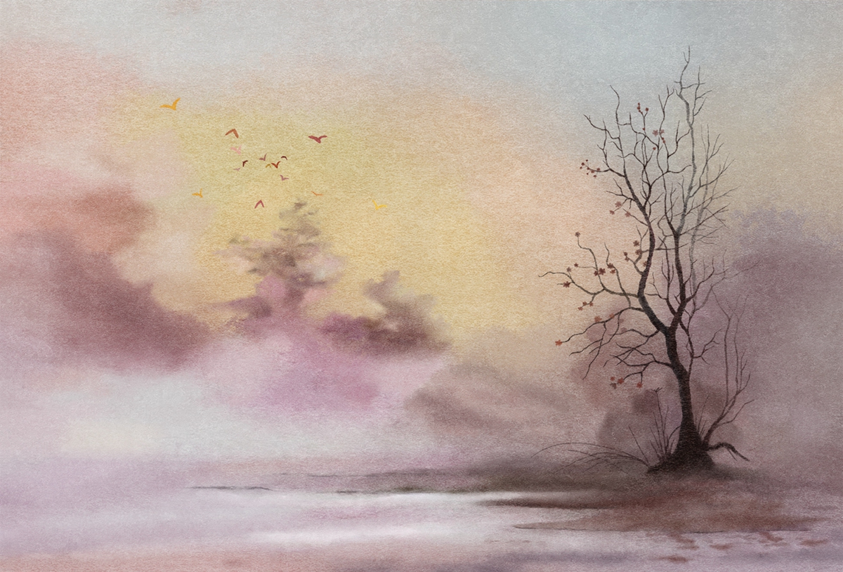 [乐竞平台 - 附件|装饰画/墙饰|办公家具|设计师家具|秋天风景-原创定制壁画]