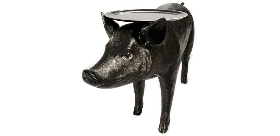 [乐竞平台 - 灯饰|台灯|办公家具|设计师家具|荷兰 Moooi Pig Table 黑豬邊桌]