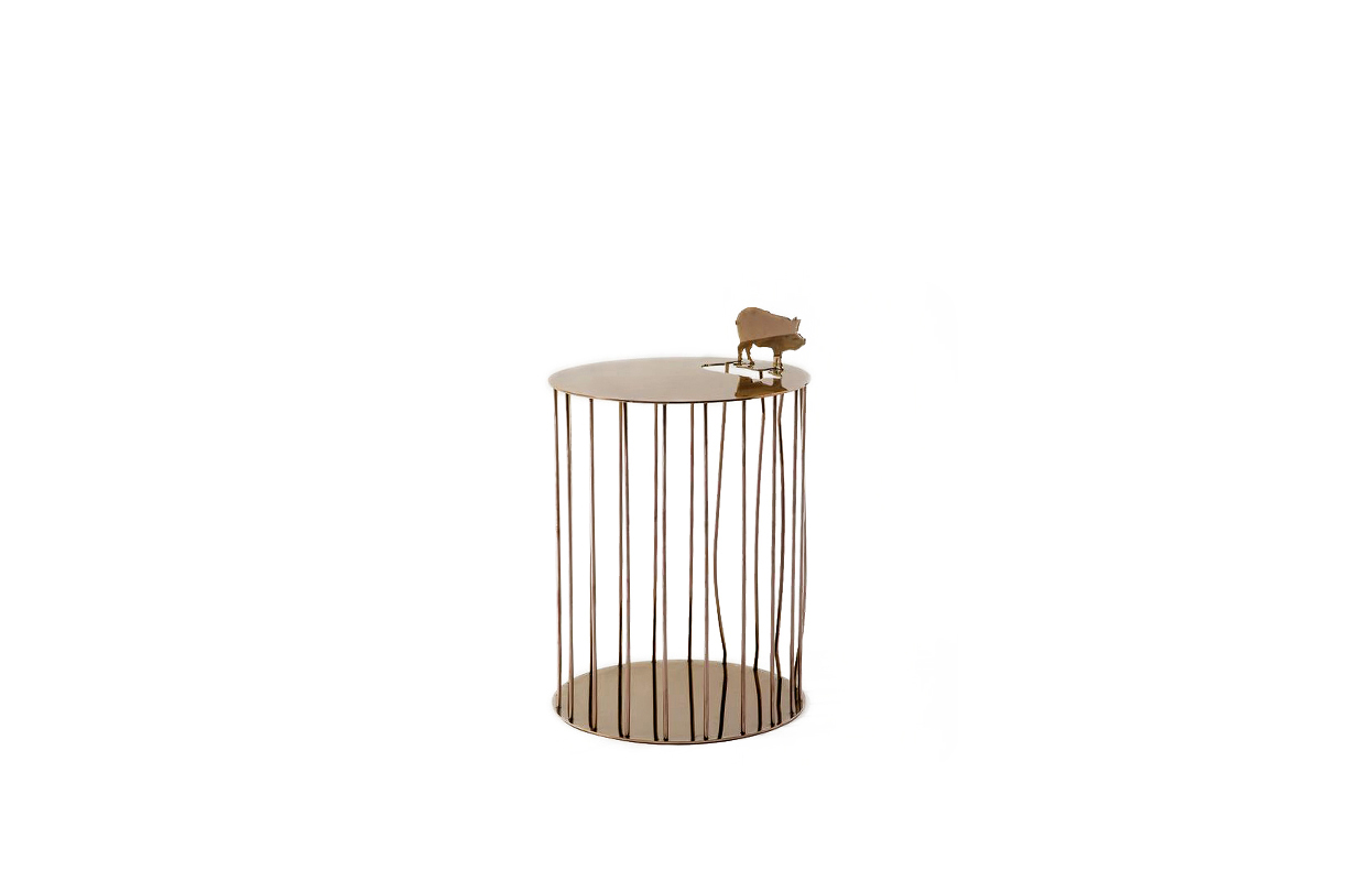 乐竞平台 - 桌几|茶几/边几|办公家具|设计师家具|笼鸡边桌/笼猪边桌